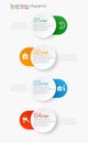 Infographics vector design template with icons and 4 steps